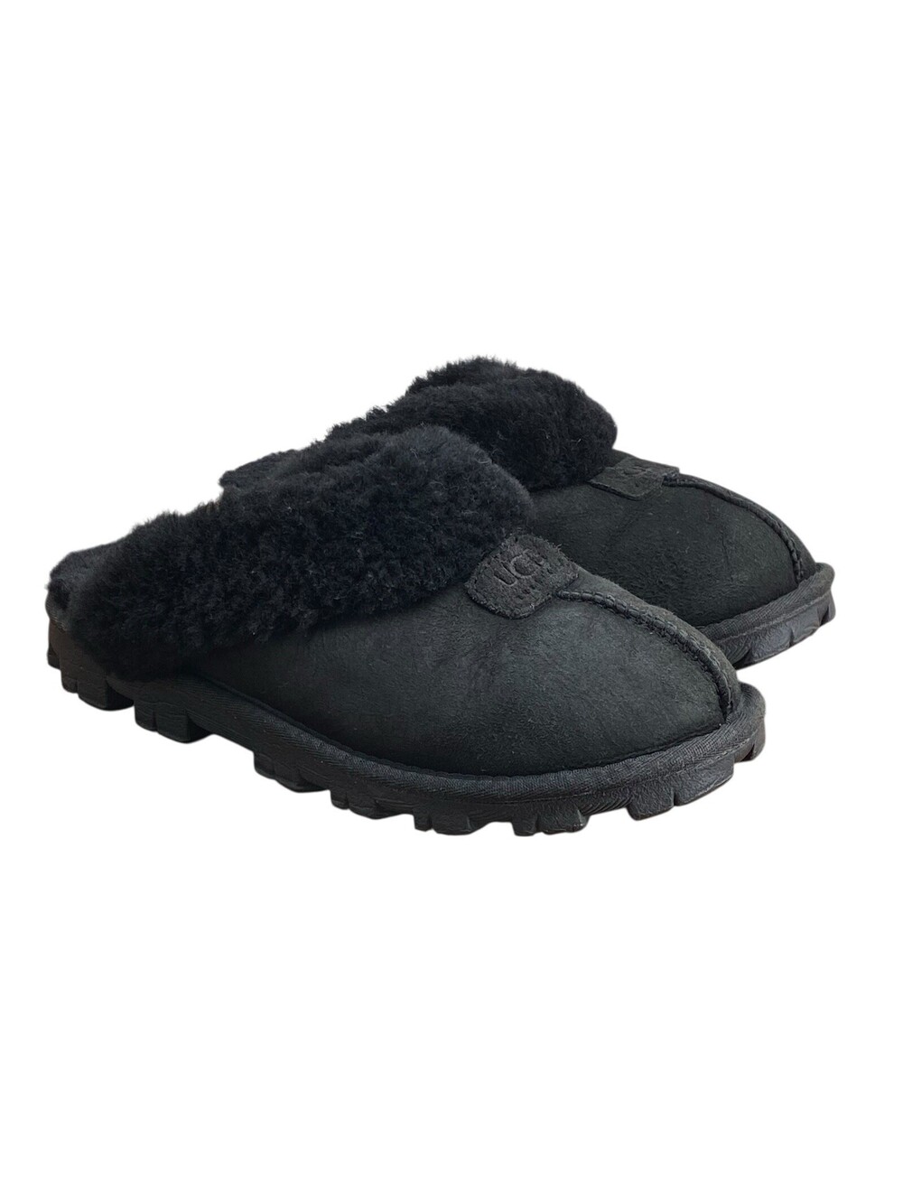 UGG Australia Black Coquette Sheepskin Slipper Women's Size 5